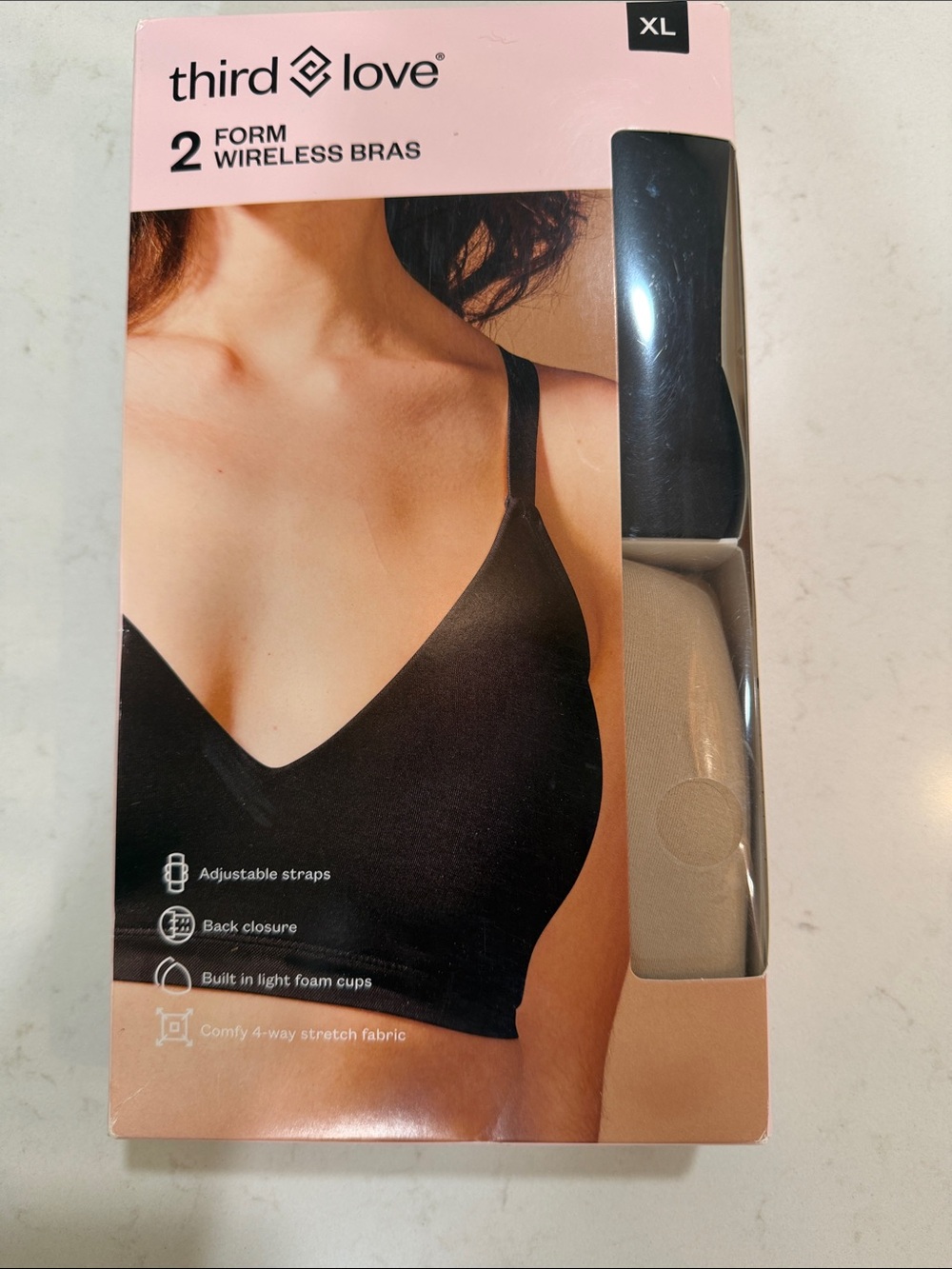ThirdLove 2-Pack Form Wireless Bras - Black & Beige